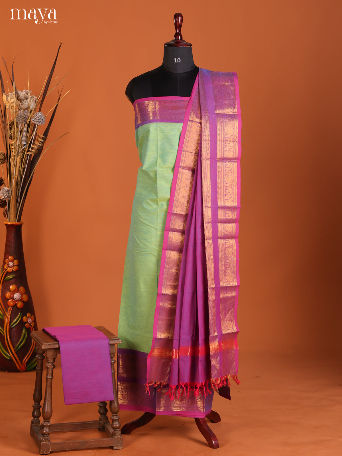 MDF27003 - chettinad top & dupatta combo