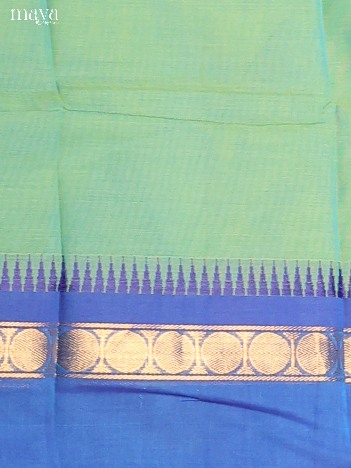 Green & Blue - chettinad top & dupatta combo