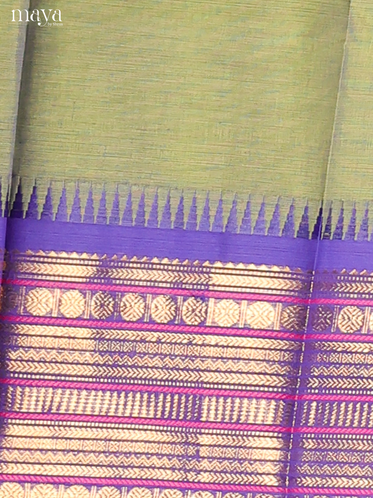 Green & Blue - chettinad top & dupatta combo