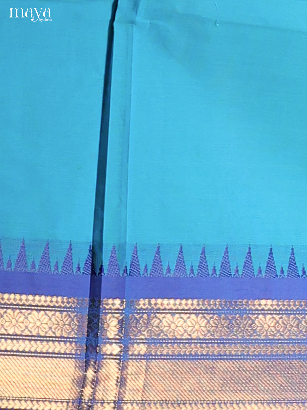 Blue - chettinad top & dupatta combo