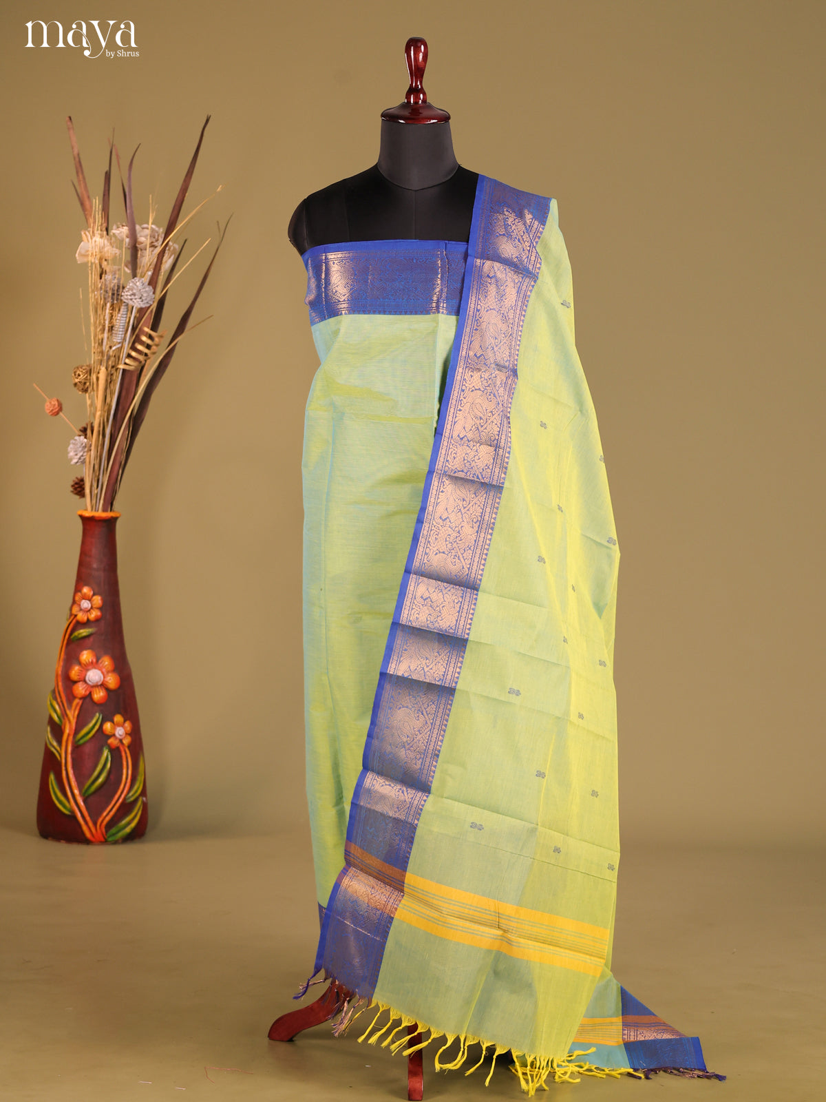 MDG25020-chettinad top & dupatta combo