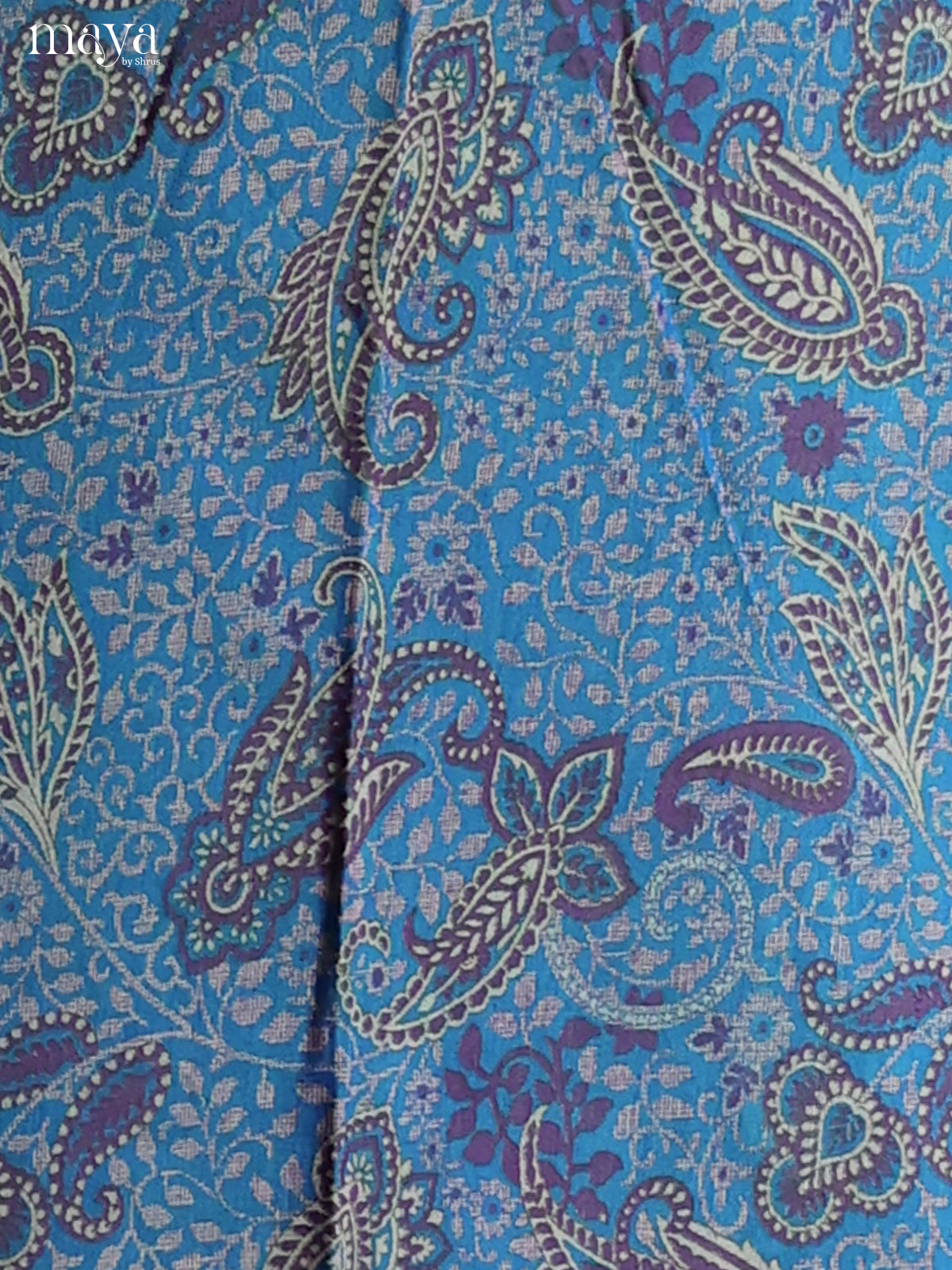 Blue & Purple-Semi patola salwar unstitch