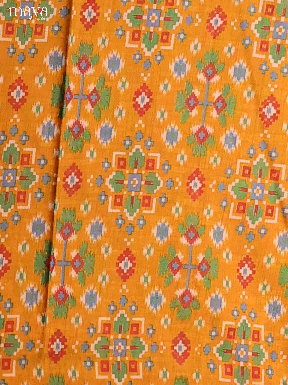 Mustard & Orange-Semi patola salwar unstitch