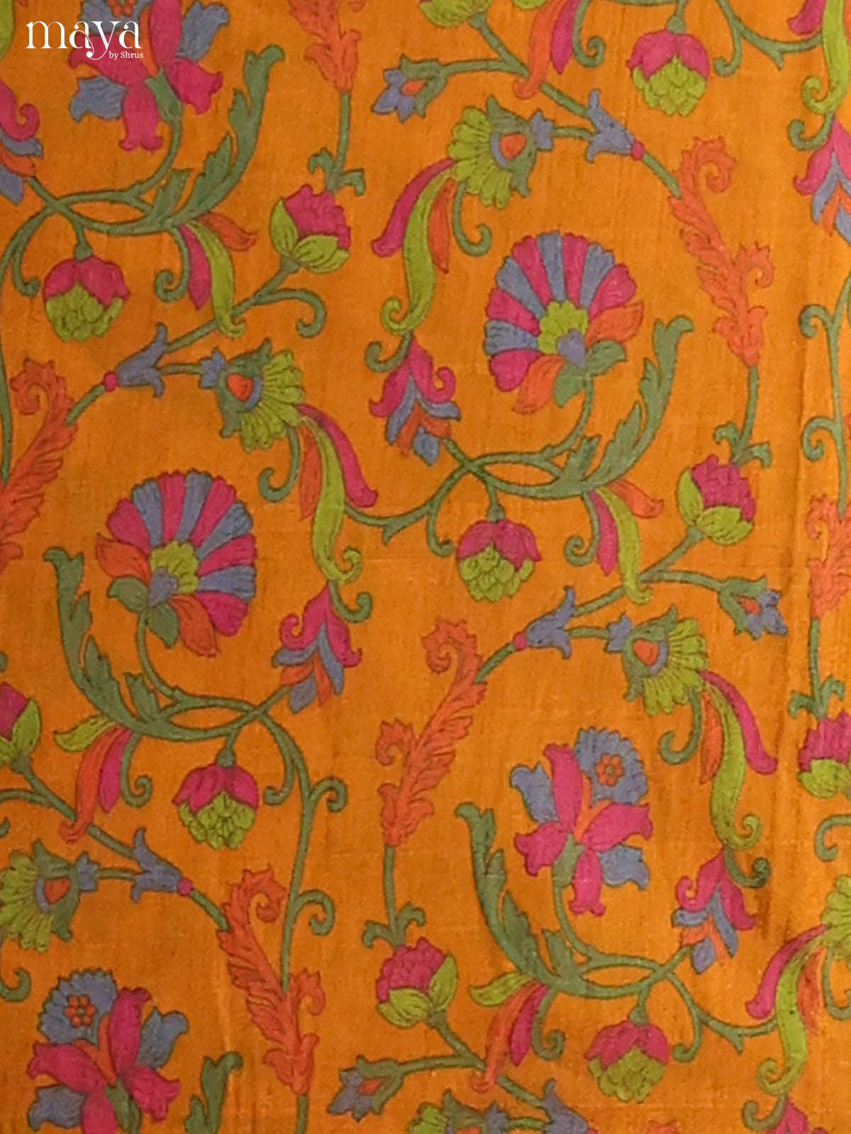 Mustard & Orange-Semi patola salwar unstitch