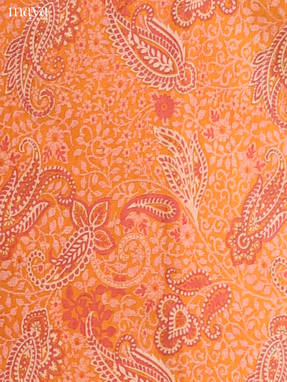 Orange-Semi patola salwar unstitch