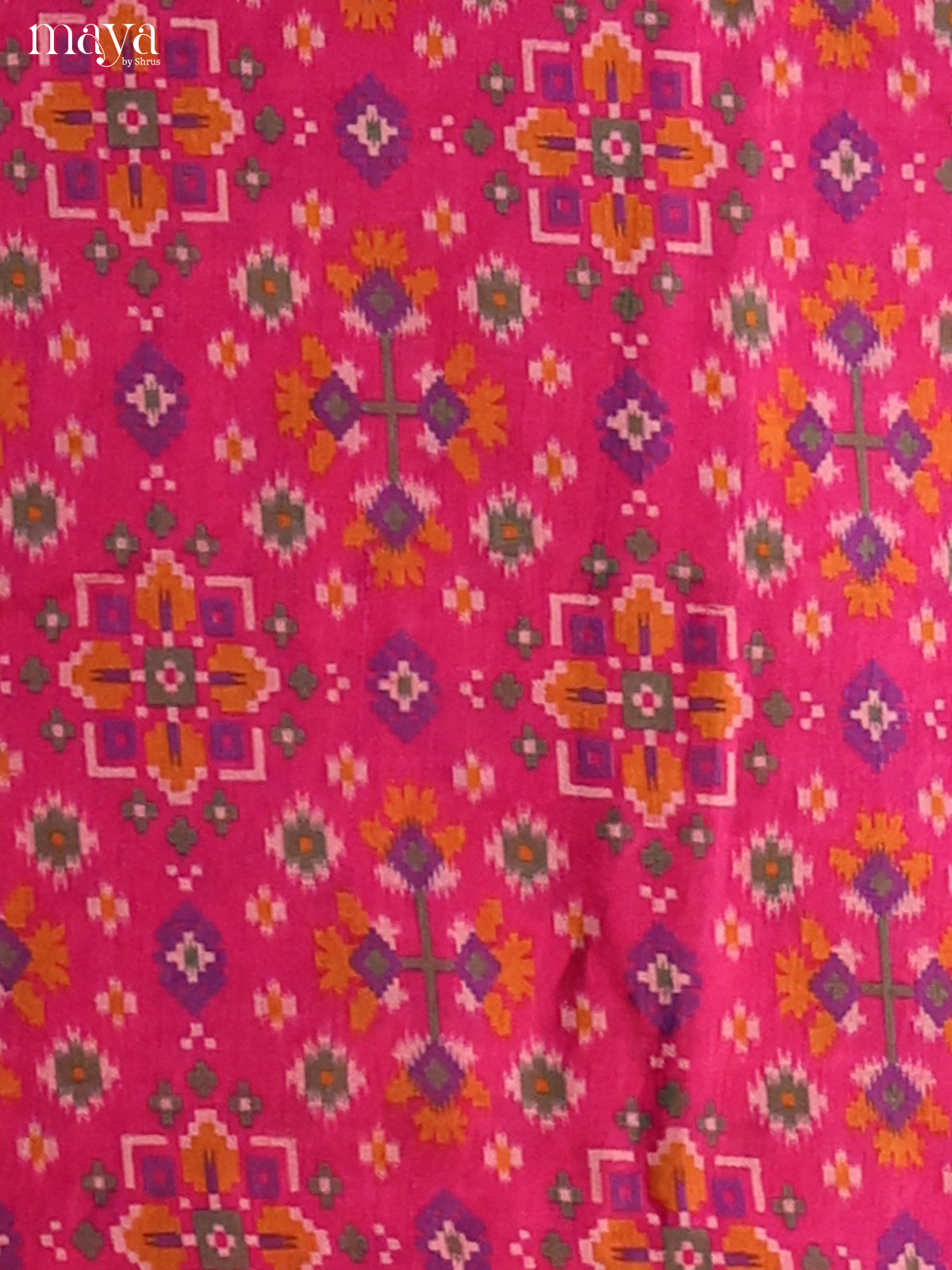 Pink & Purple-Semi patola salwar unstitch