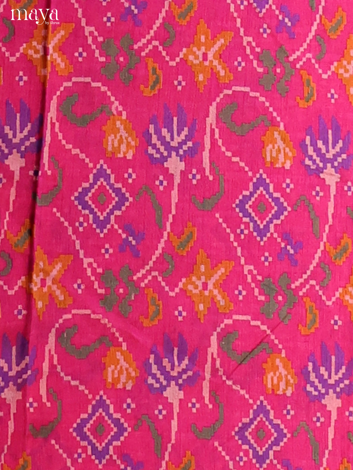 Pink & Purple-Semi patola salwar unstitch