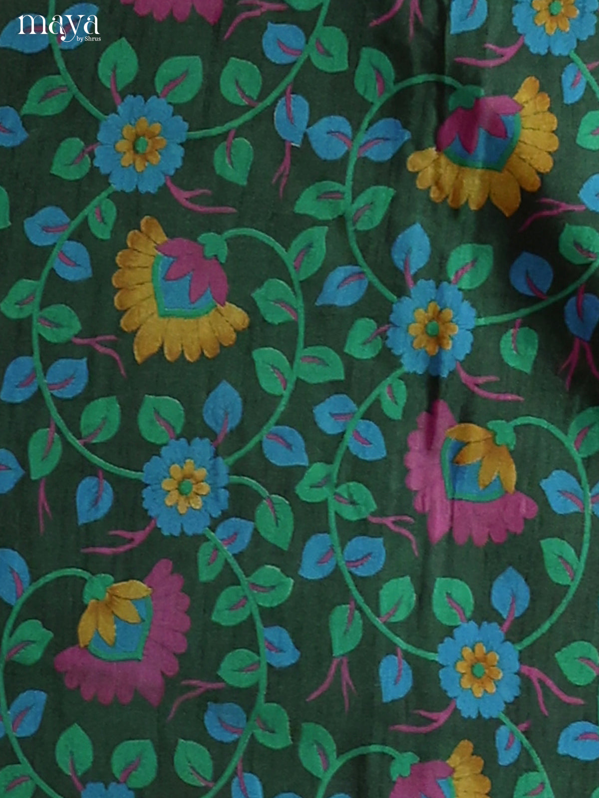 Green & Purple-Semi patola salwar unstitch