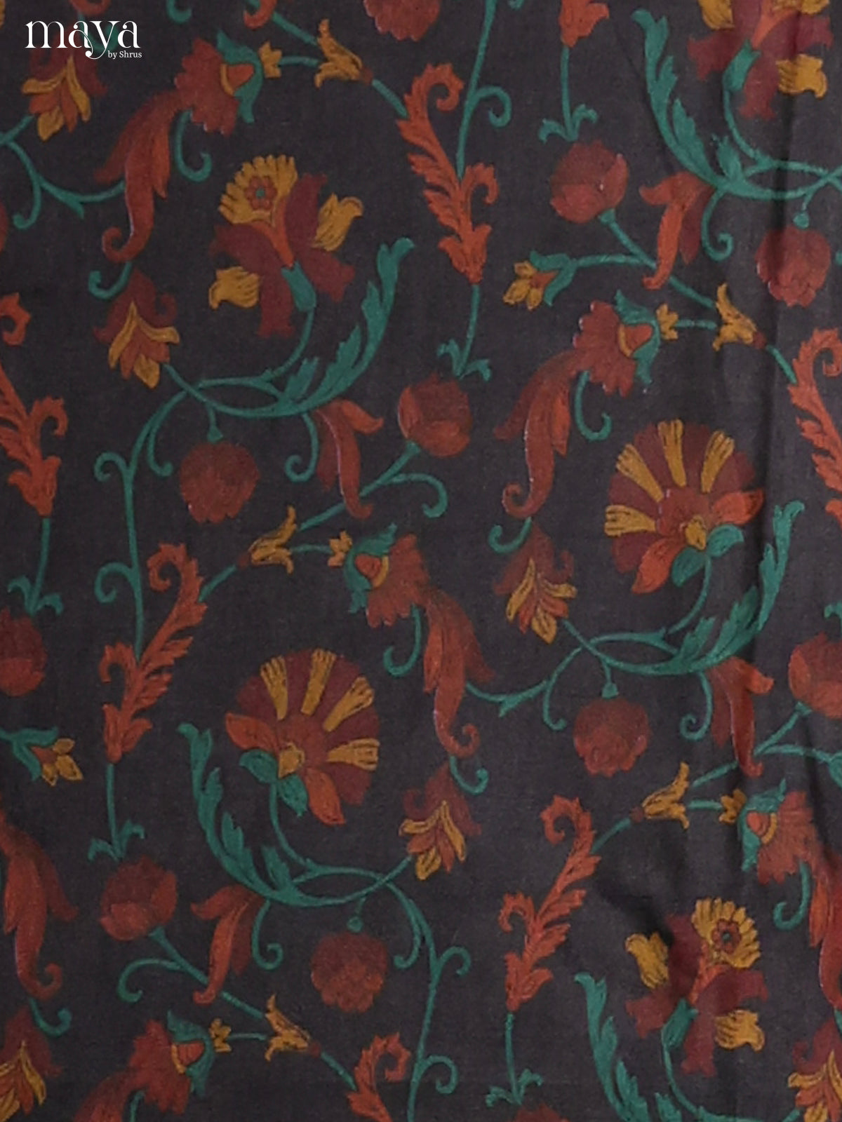 Black & Maroon-Semi patola salwar unstitch