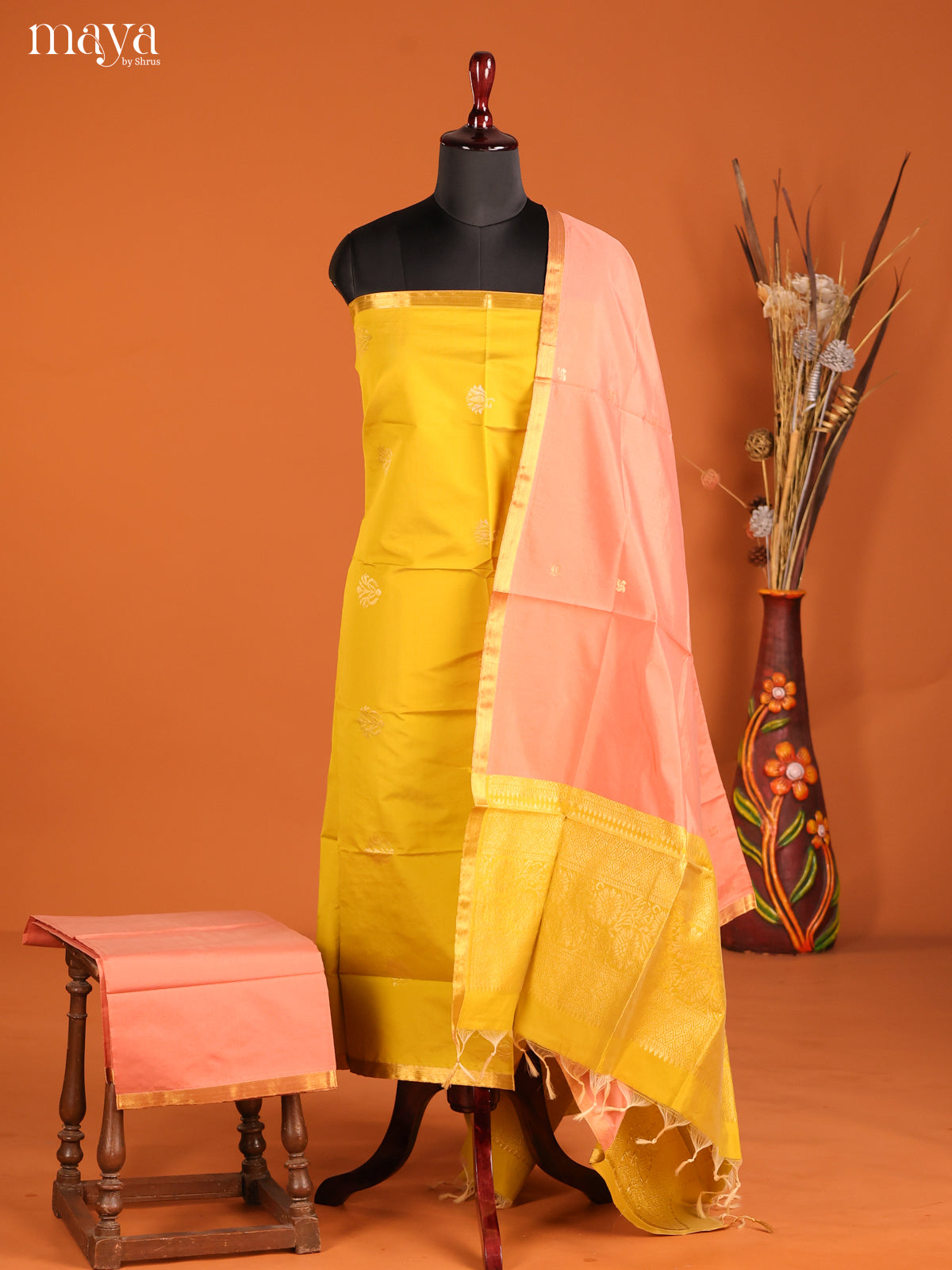 MDH05108-semi softsilk salwar Unstitch