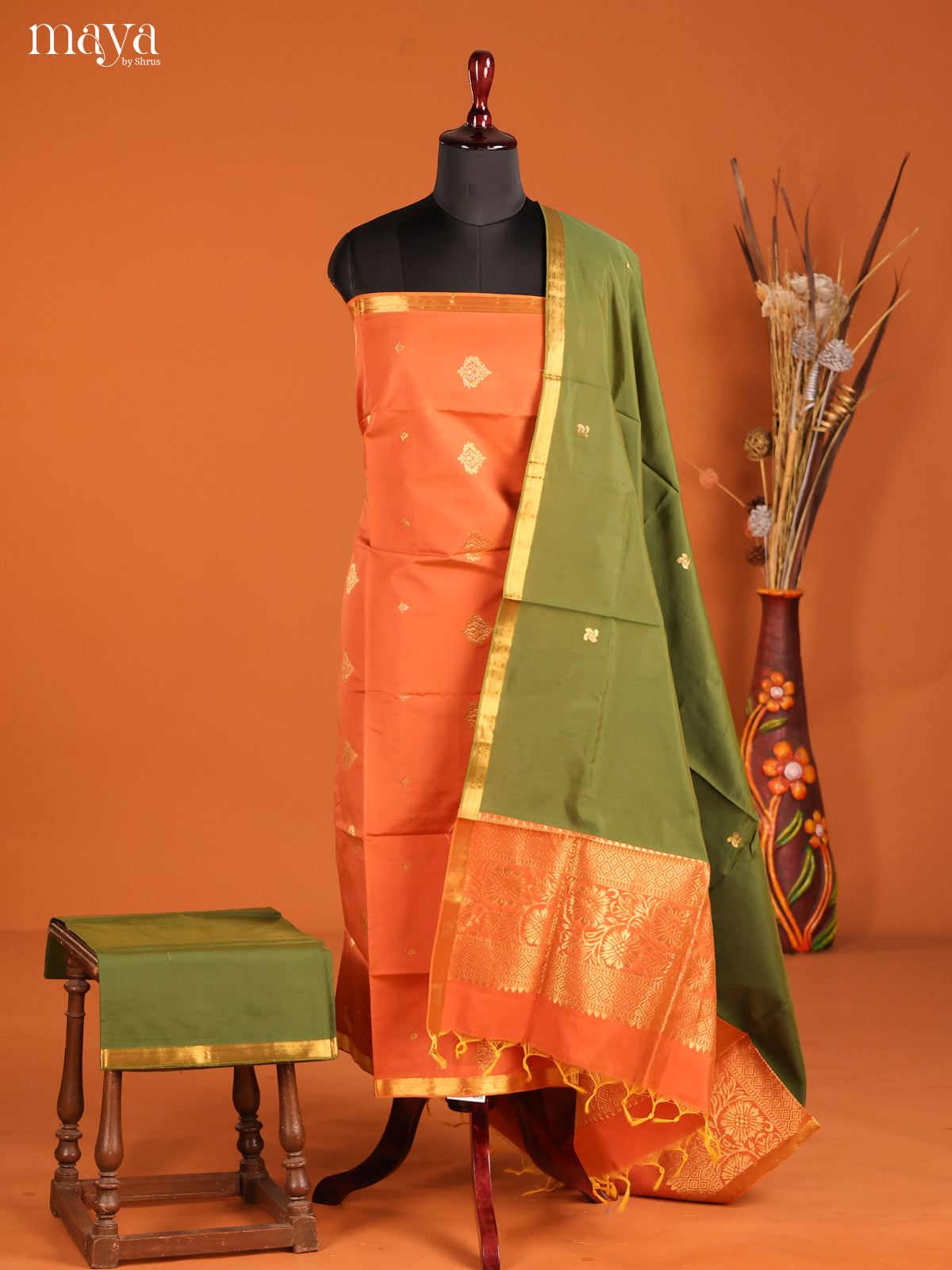 MDH05110-semi softsilk salwar Unstitch