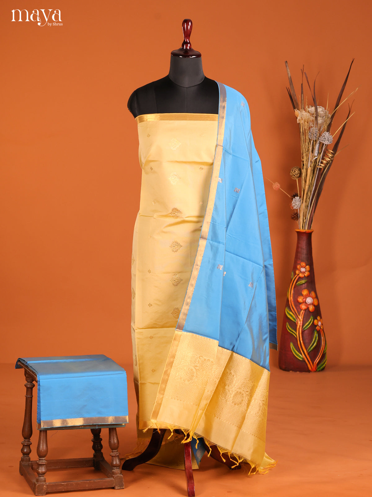 MDH05117-semi softsilk salwar Unstitch