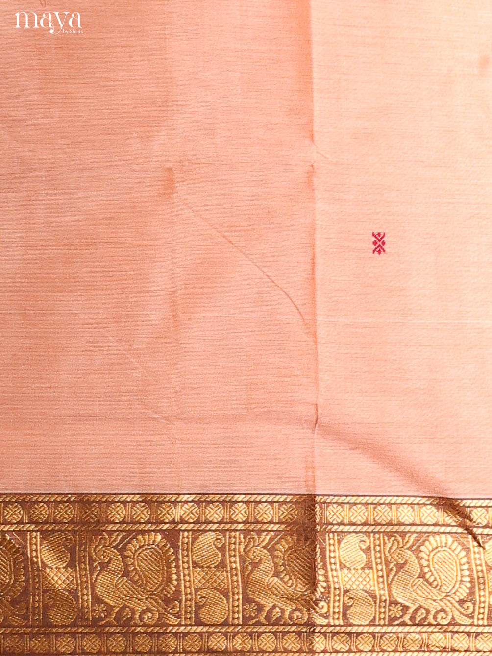 Peach -chettinad top & dupatta combo