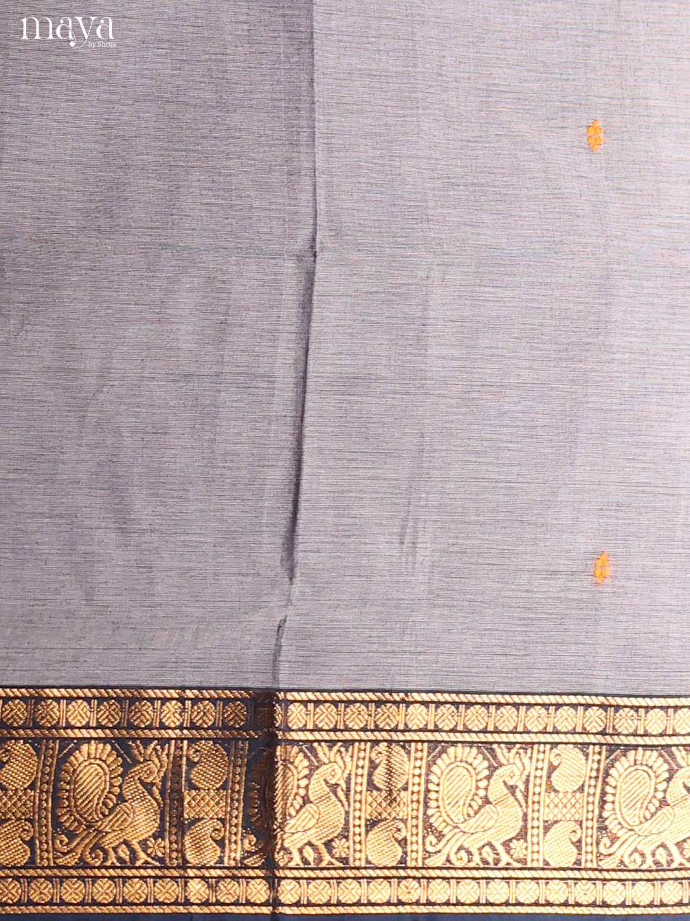 Grey & Blue -chettinad top & dupatta combo