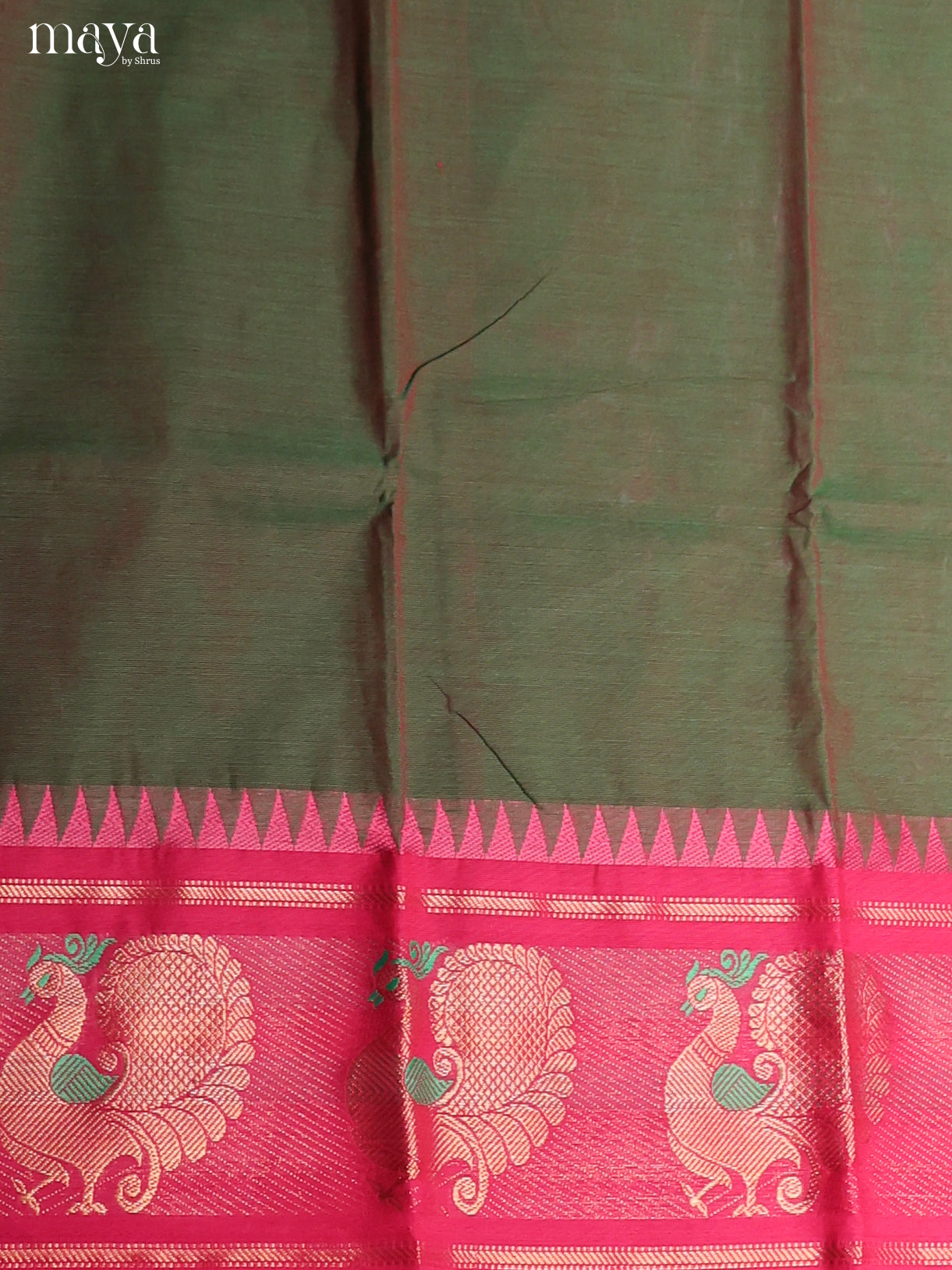 Green & Pink-chettinad top & dupatta combo