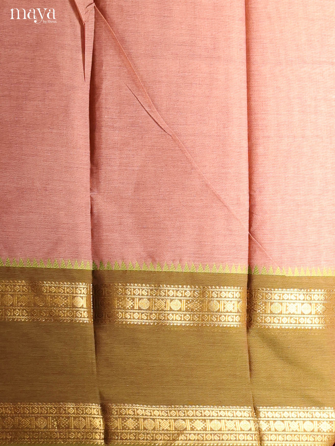 Dusty Brown & Green-chettinad top & dupatta combo