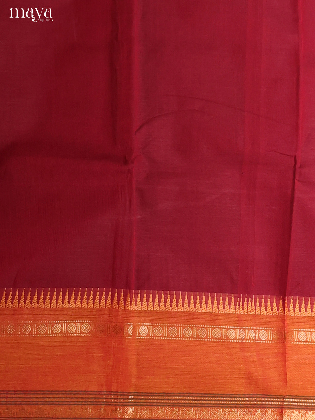 Maroon & Orange -chettinad top & dupatta combo