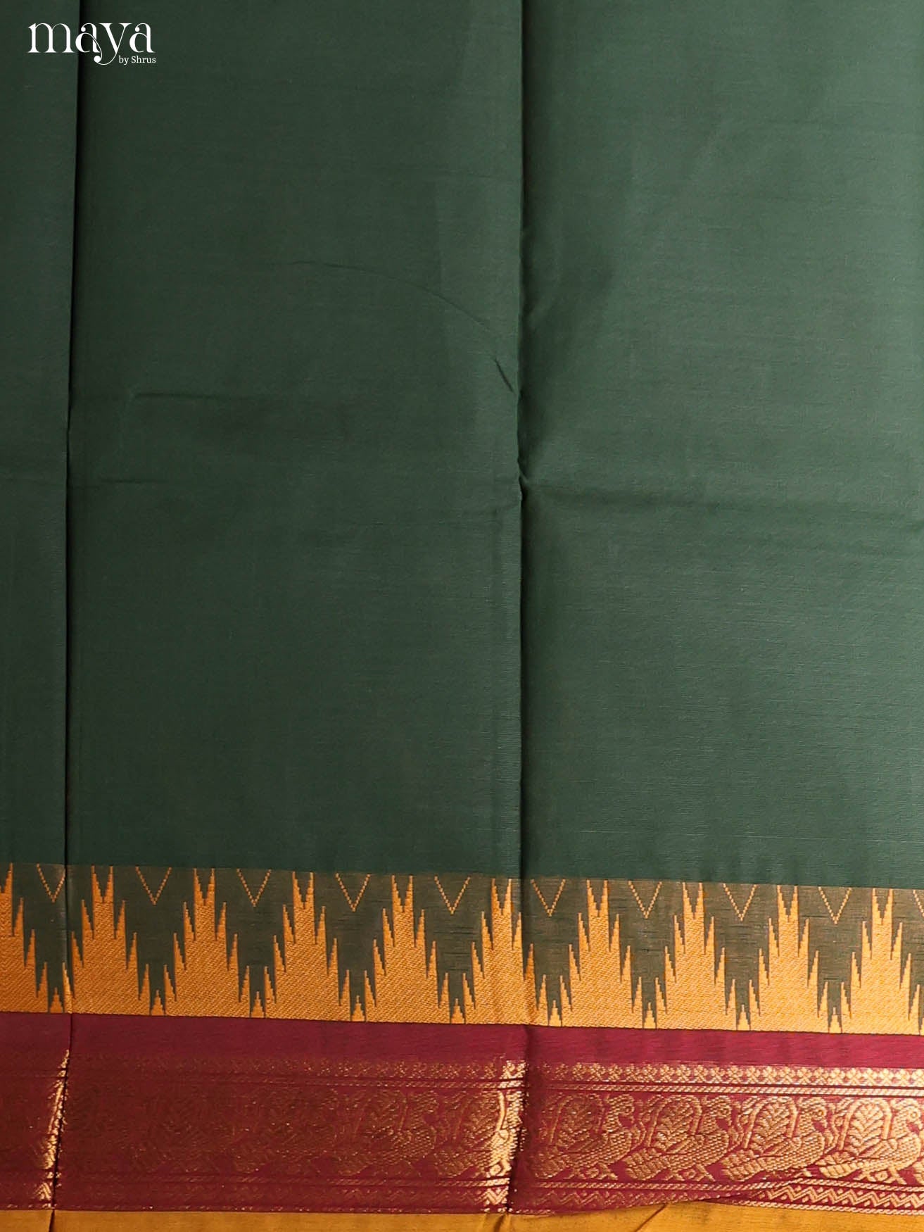 Green & Yellow-chettinad top & dupatta combo