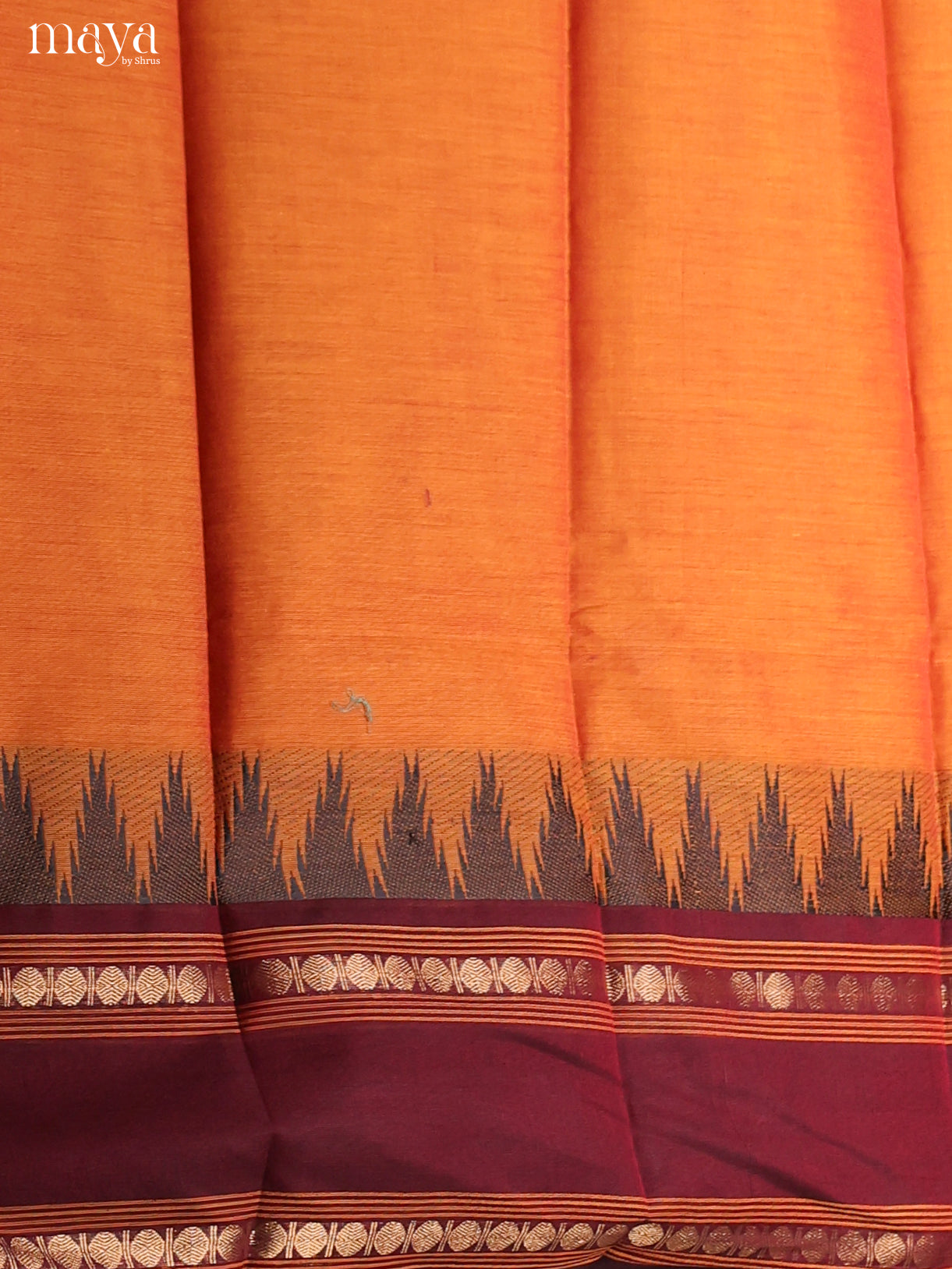 Orange & Maroon -chettinad top & dupatta combo