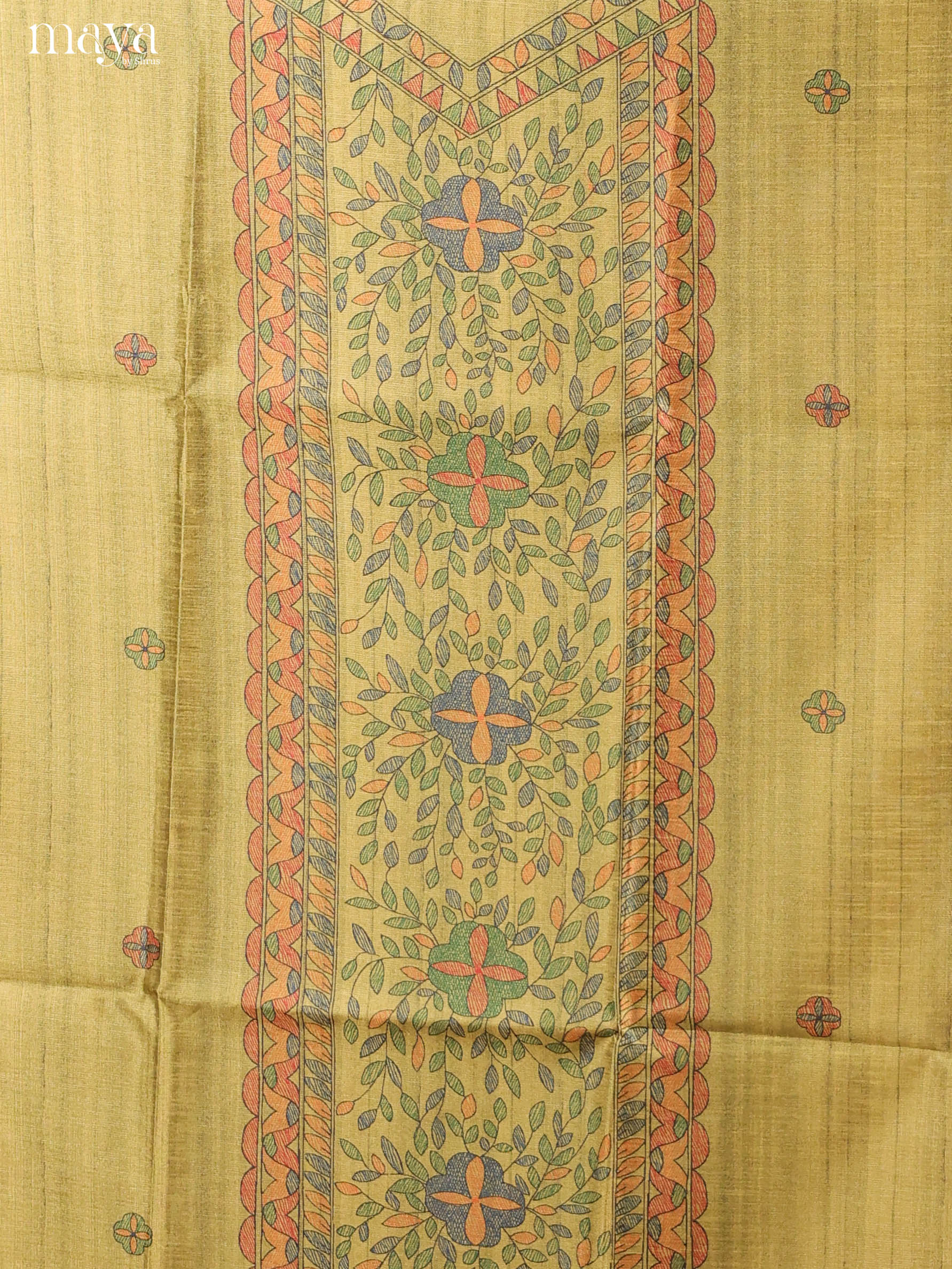 Green-Semi Tussar Salwar Unstitch