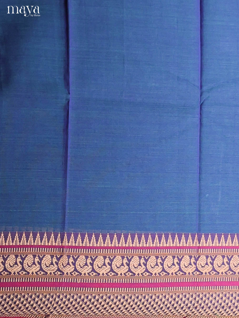 Blue & Purple -Narayanpet top & dupatta combo