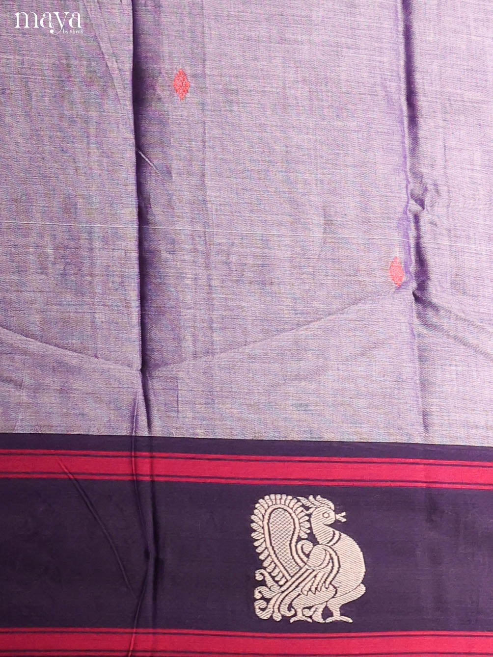 Lavender & Violet -Narayanpet top & dupatta combo