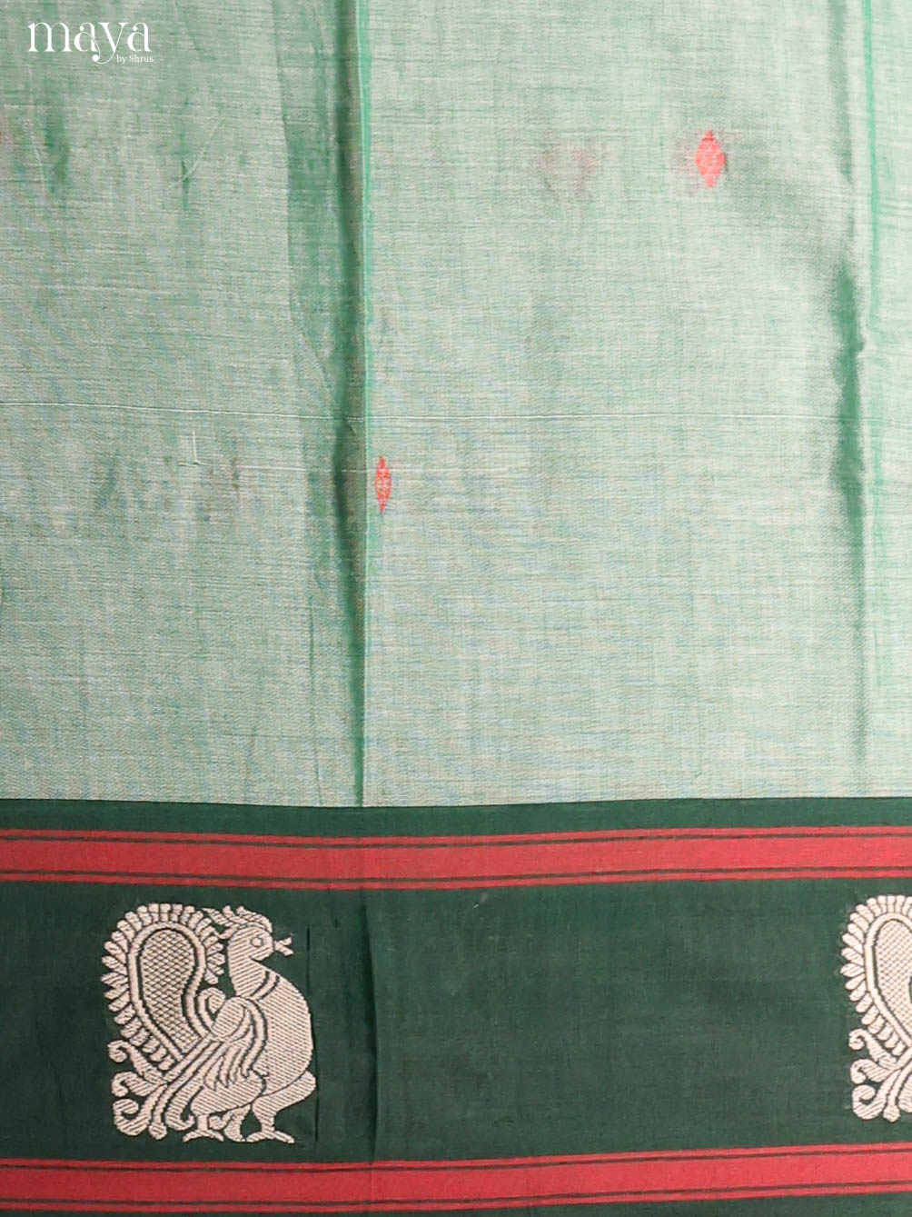 Light green & Green-Narayanpet top & dupatta combo