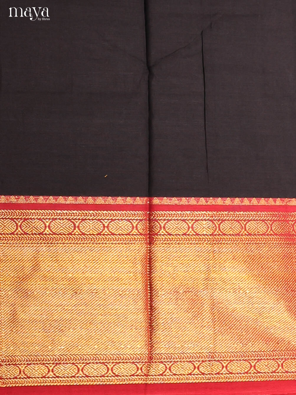 Black & Red -Narayanpet top & dupatta combo