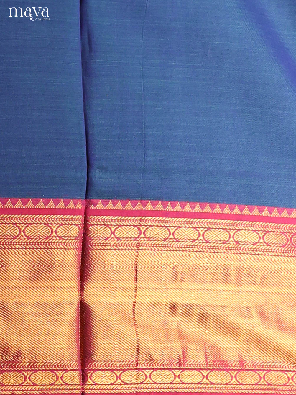 Blue -Narayanpet top & dupatta combo