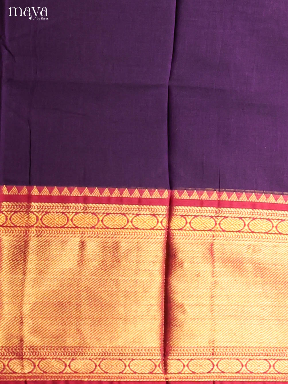 Violet & Red-Narayanpet top & dupatta combo