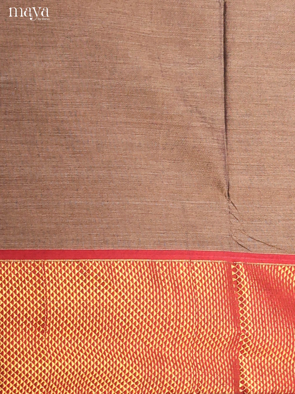 Grey & Red -Narayanpet top & dupatta combo