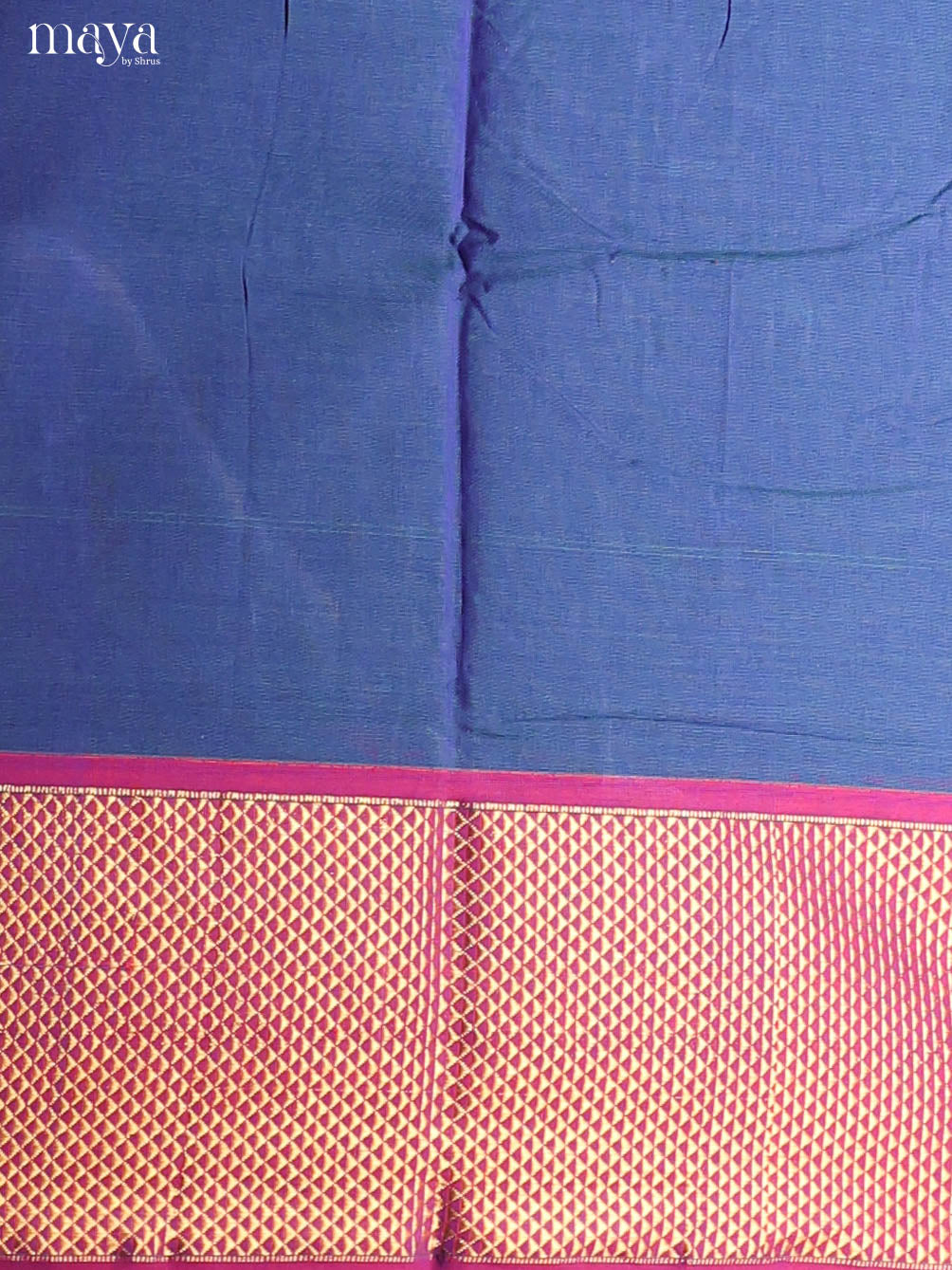 Blue & Purple -Narayanpet top & dupatta combo