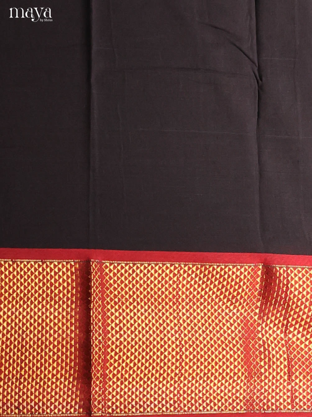 Black & Red -Narayanpet top & dupatta combo