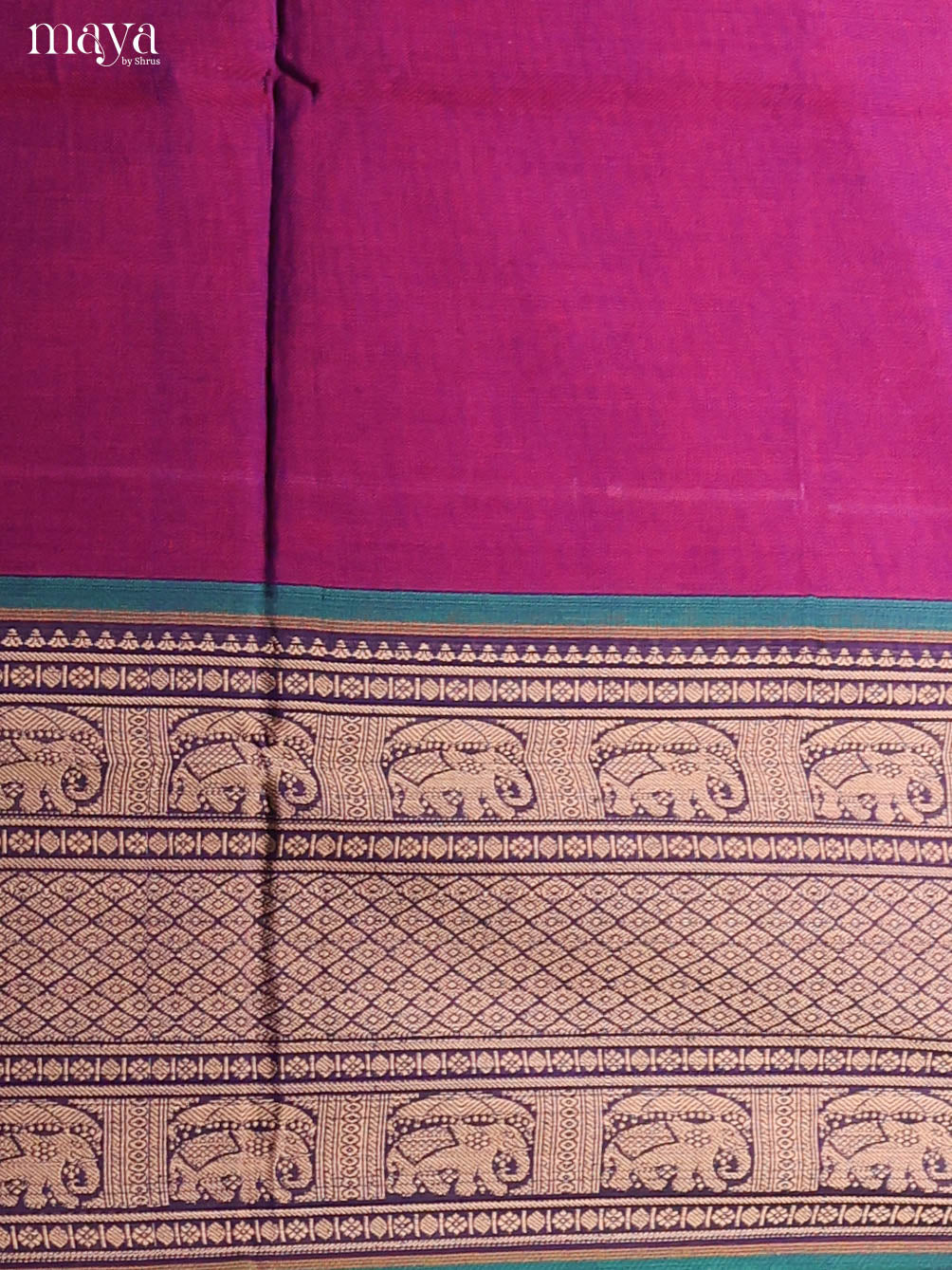 Purple & Green -Narayanpet top & dupatta combo