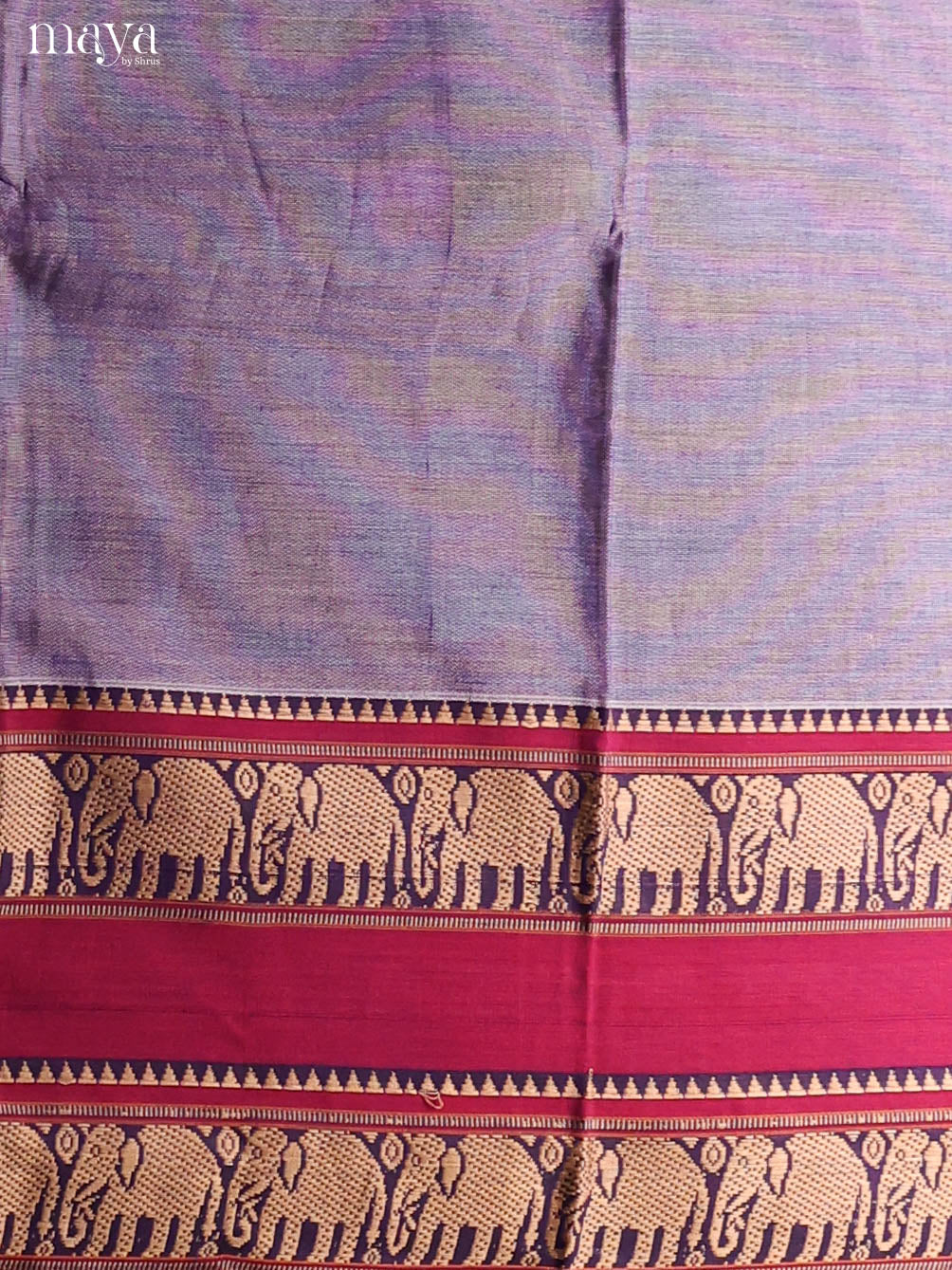 Lavender & Red -Narayanpet top & dupatta combo