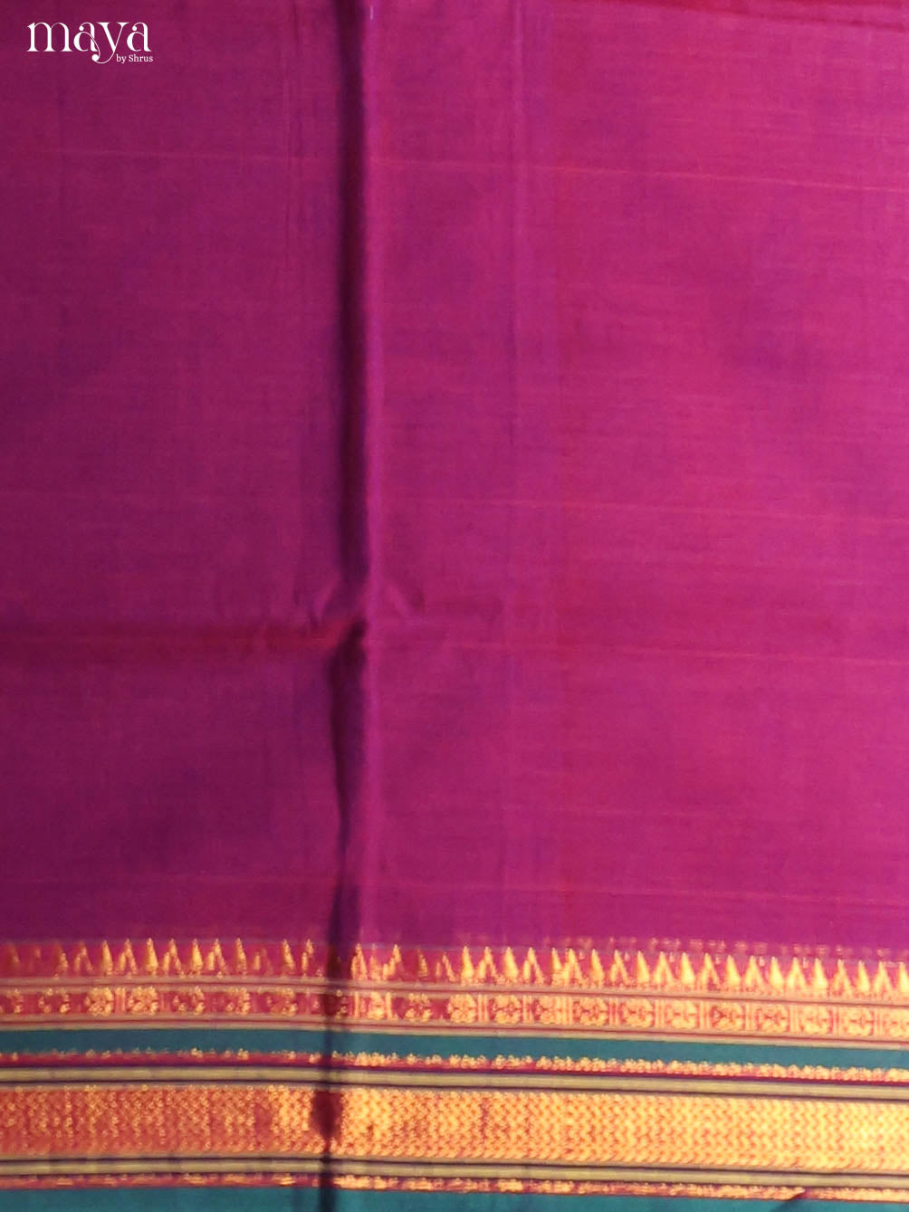 Purple & Green -Narayanpet top & dupatta combo