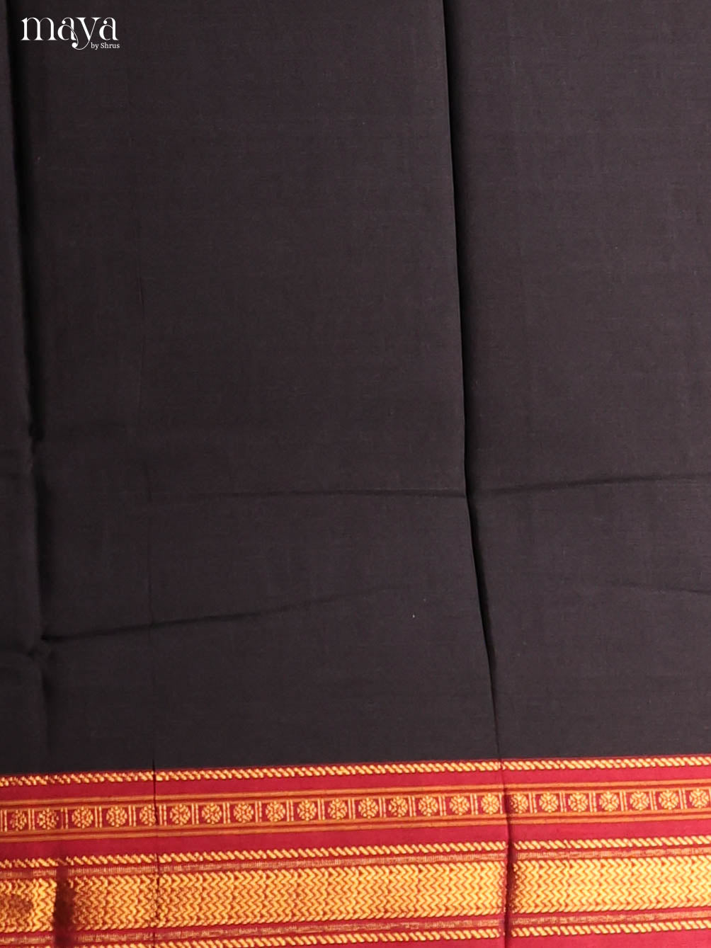 Black & Red-Narayanpet top & dupatta combo