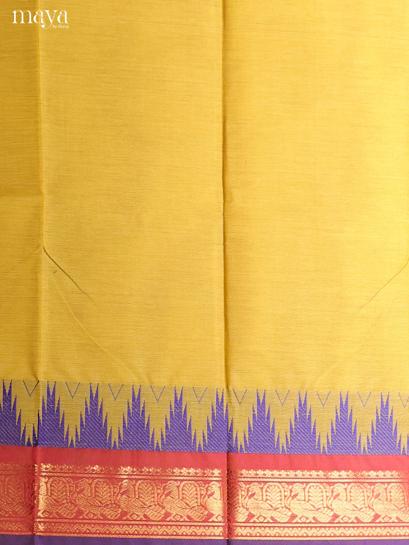 Yellow & Purple-chettinad top & dupatta combo