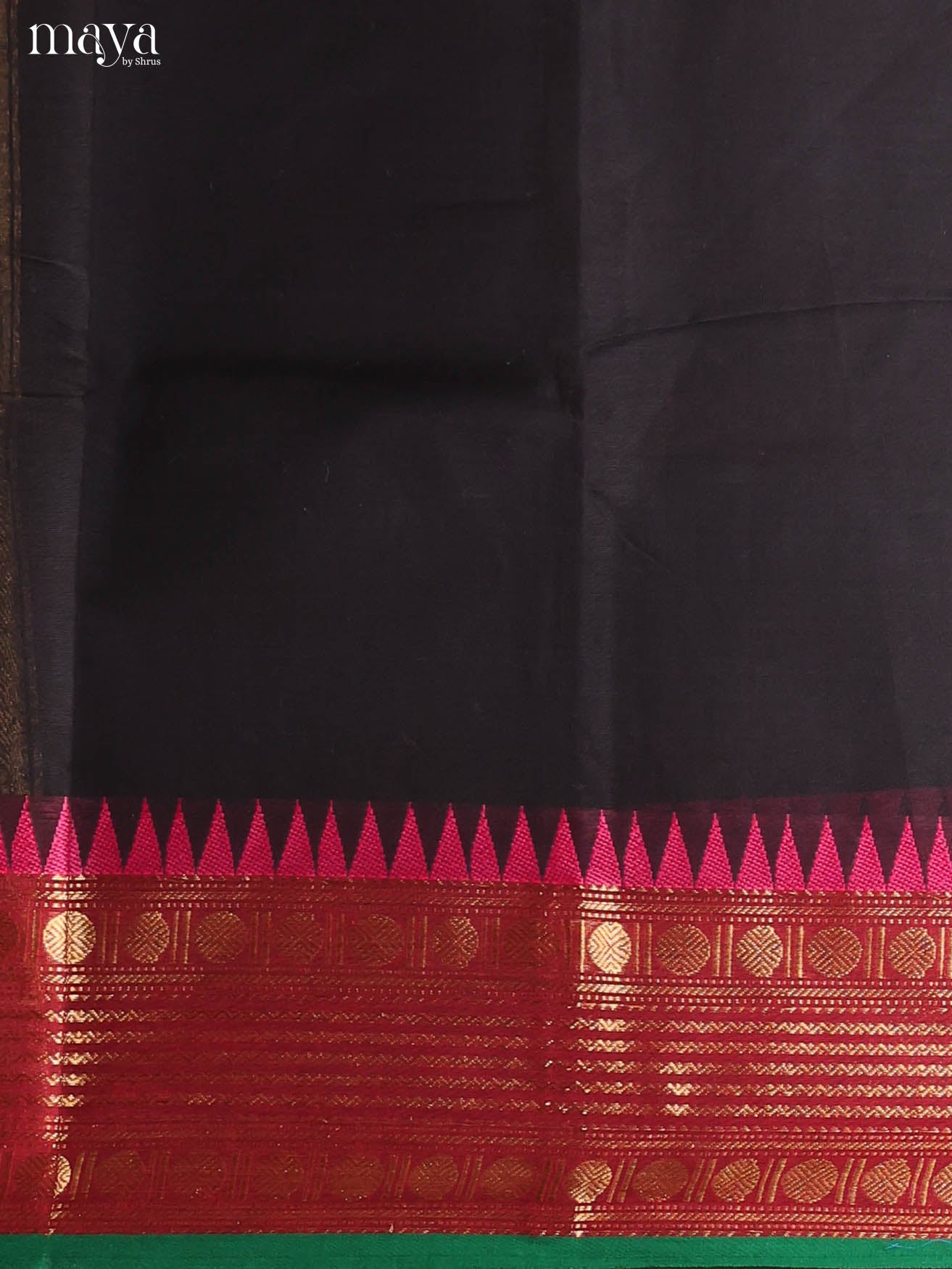 Black & Red-chettinad top & dupatta combo