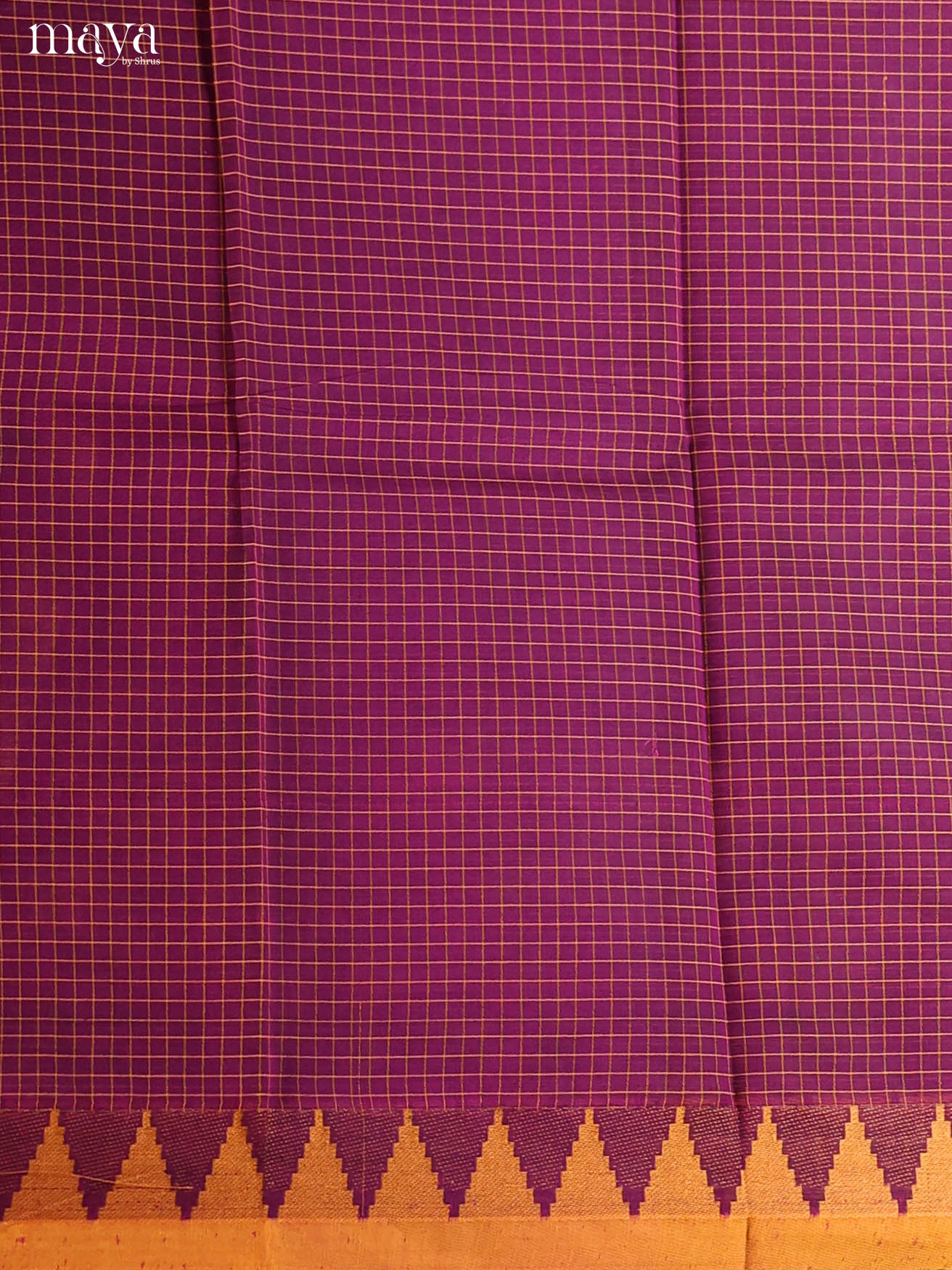 Purple & Yellow -chettinad top & dupatta combo