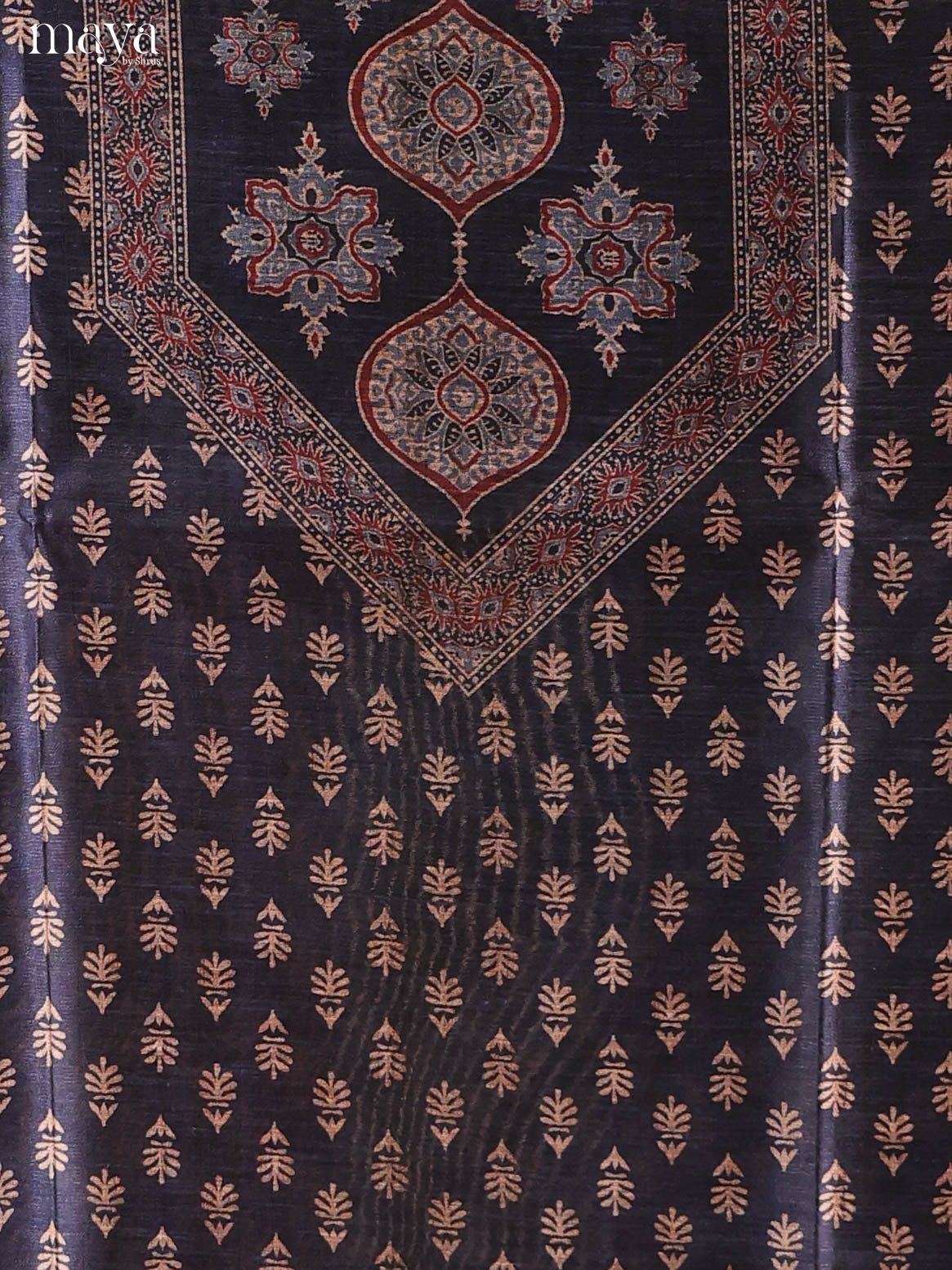 Blue -Semi Tussar Salwar Unstitch