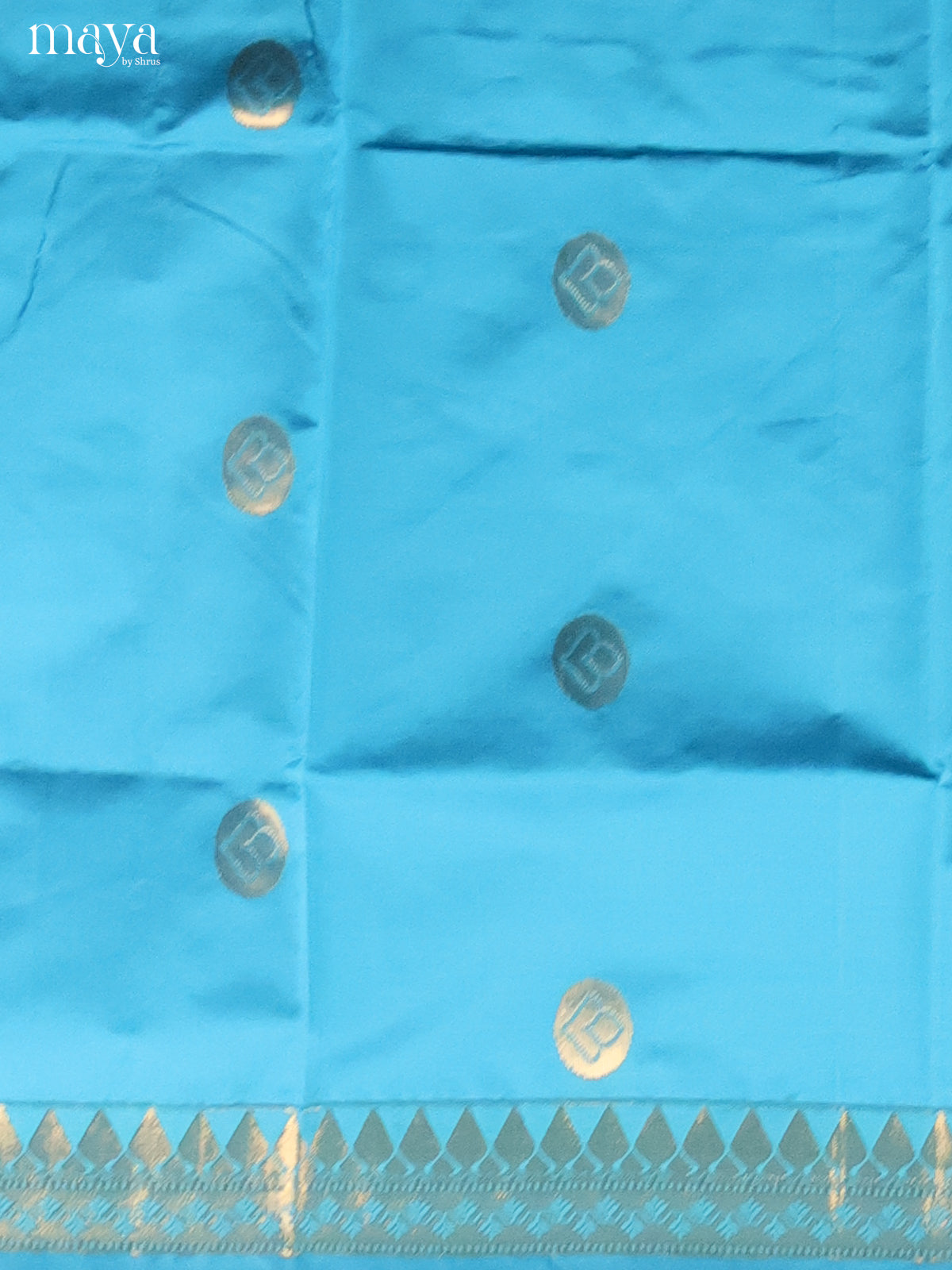 Blue & Brick -semi softsilk salwar Unstitch