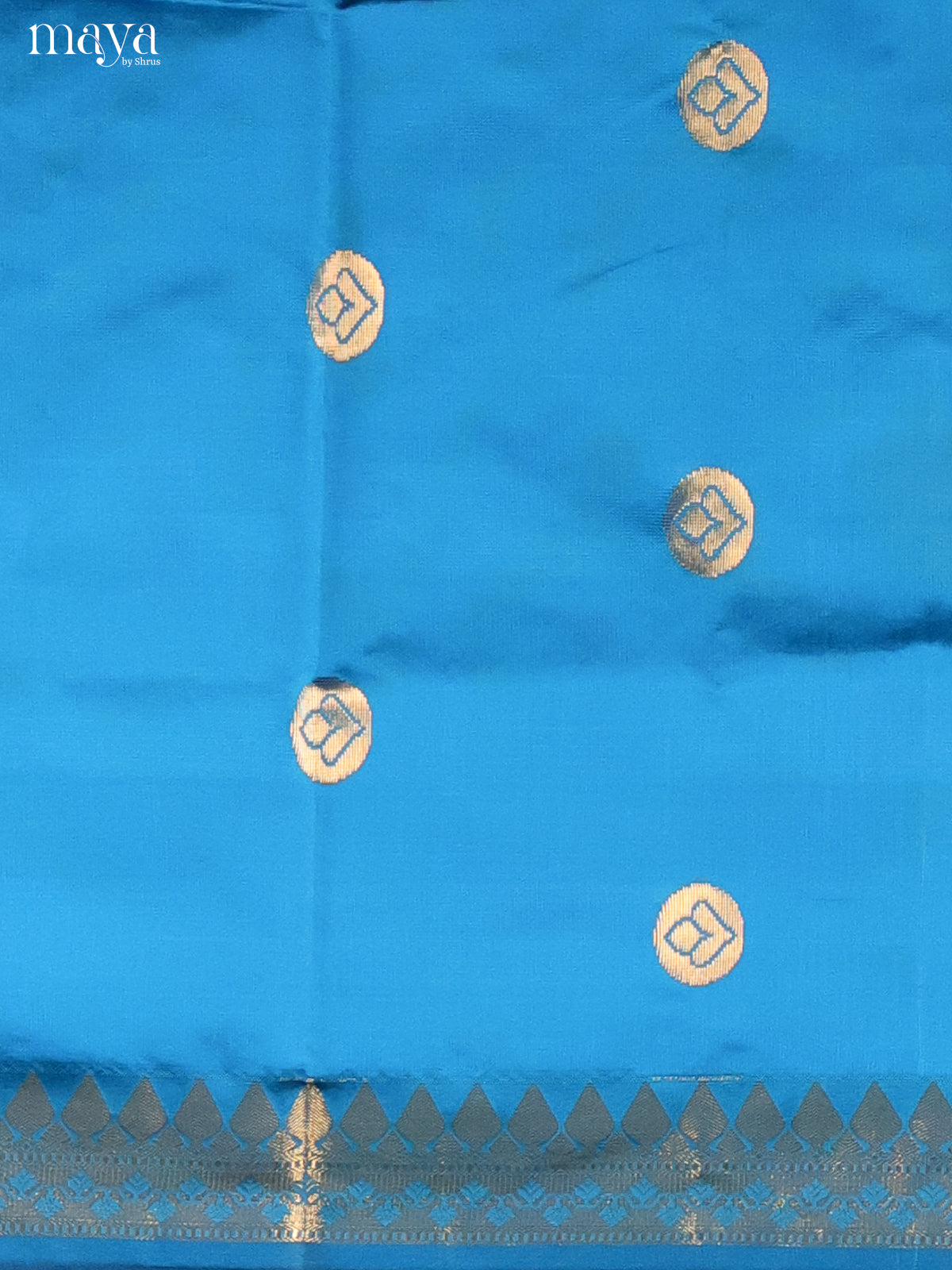 Blue & Grey-semi softsilk salwar Unstitch