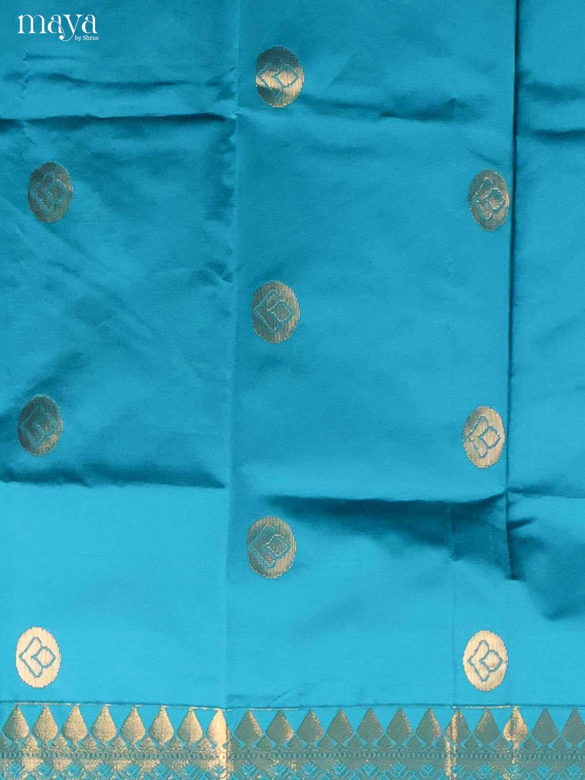 Blue & Maroon-semi softsilk salwar Unstitch