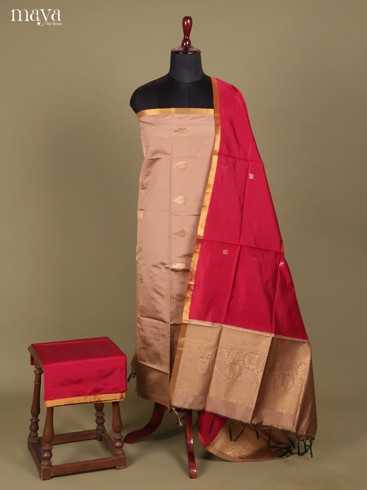 MDH26139-semi softsilk salwar Unstitch