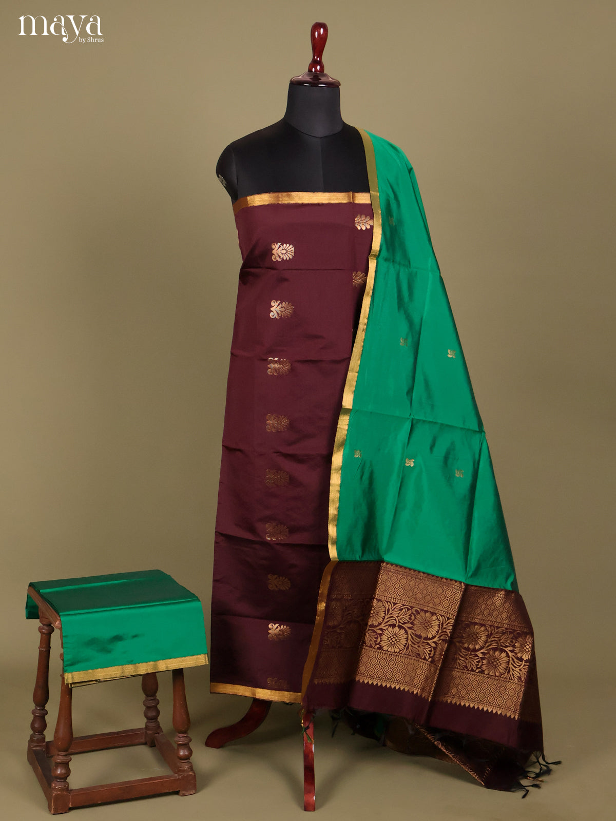 MDH26159-semi softsilk salwar Unstitch