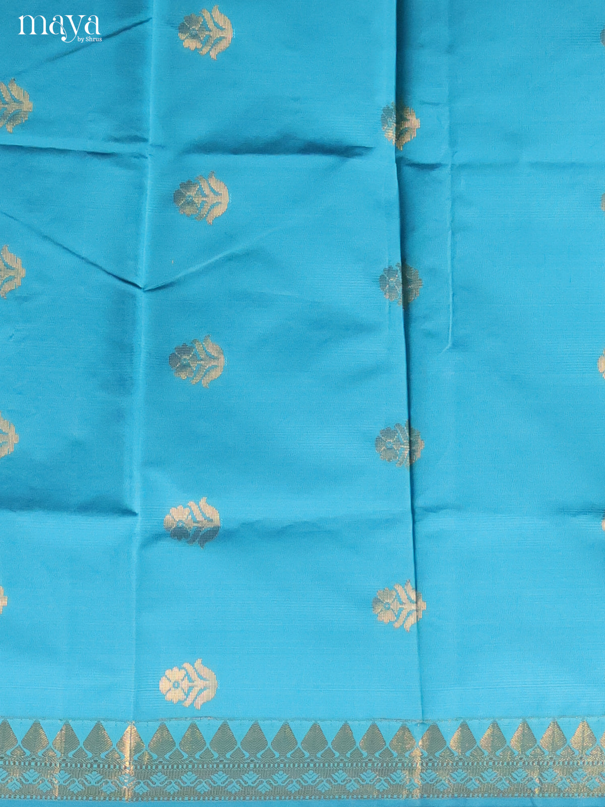 Blue & Maroon-semi softsilk salwar Unstitch