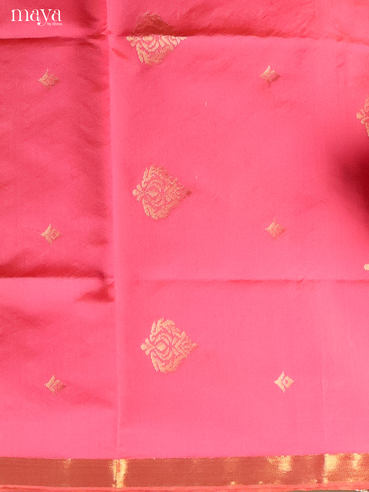 Pink & Green-semi softsilk salwar Unstitch
