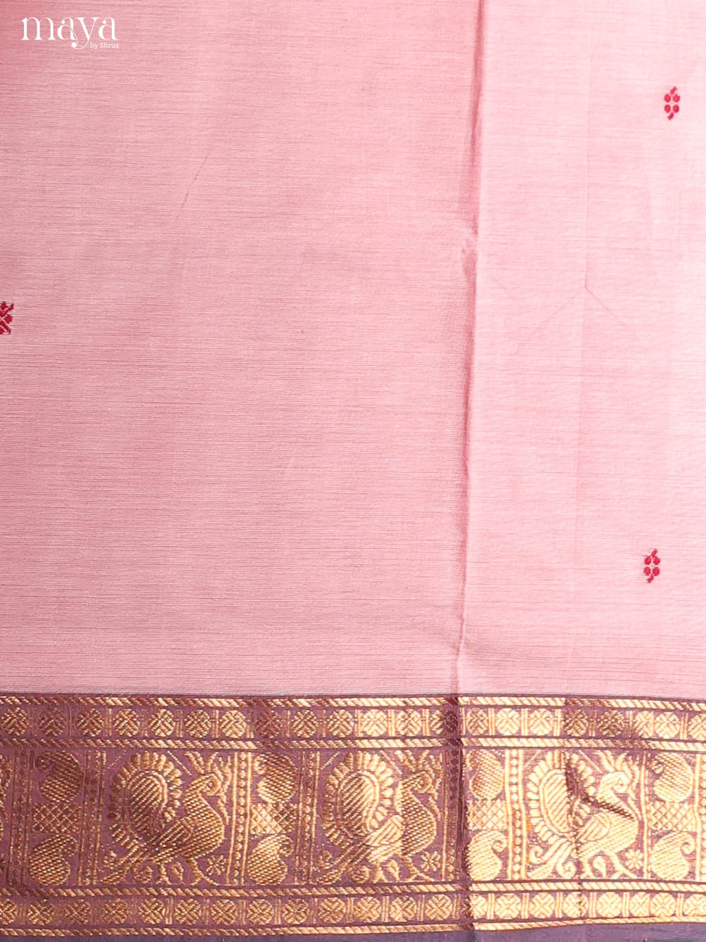 Pink -Narayanpet top & dupatta combo