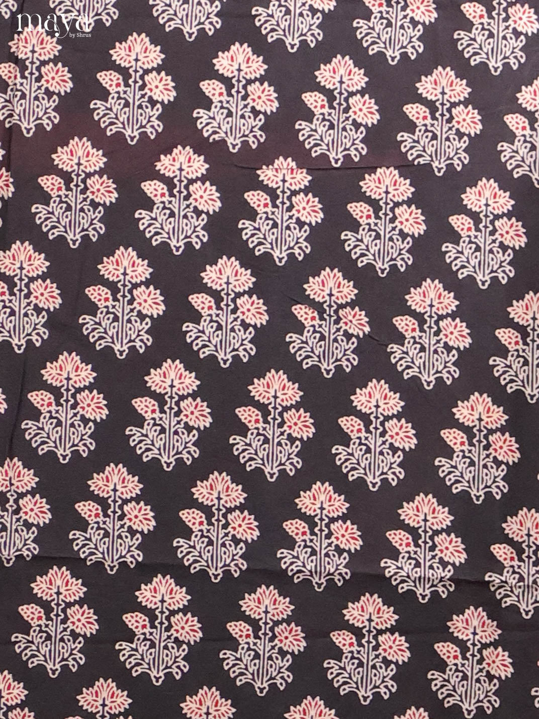 Black & Red-Ajrakh Salwar Unstitch